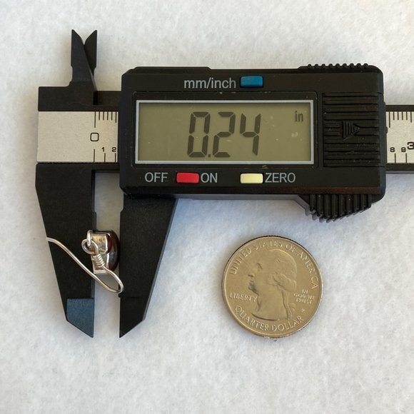 Sterling Silver 950 1.26" Oval Bezel Set Carnelian Gemstone Dangle Earrings 3.5g - Picture 15 of 16